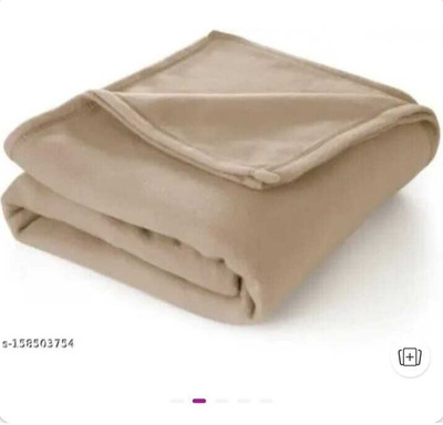 KANSAL HANDLOOM Floral Single Fleece Blanket for  Mild Winter(Polyester, Cream)