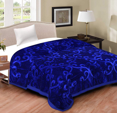 V.R.ENTERPRISES Floral Double Mink Blanket for  Heavy Winter(Polyester, Polyester)