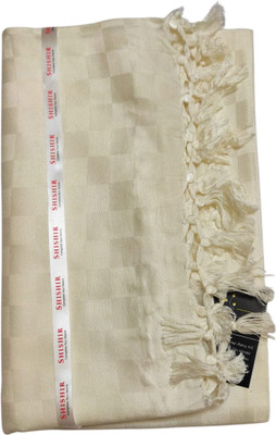 Shishir Geometric Single Bhagalpuri Blanket for  AC Room(Poly Cotton, White)