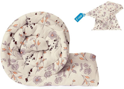 BSB HOME Floral Double AC Blanket for  Heavy Winter(Microfiber, Beige & Black & Brown & Multicolor)