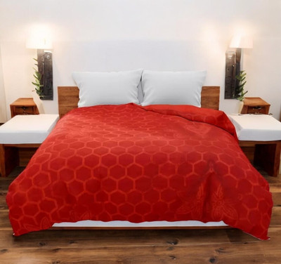 Anadhika Solid Single AC Blanket for  AC Room(Microfiber, Red)