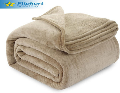 Flipkart SmartBuy Solid Double AC Blanket for  AC Room(Polyester, Beige)