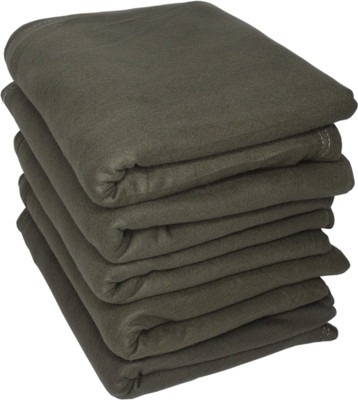 HOMIEE Solid Single Fleece Blanket for  Mild Winter(Polyester, Green)