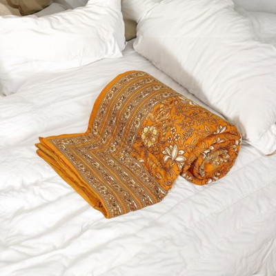 shree karni export Floral Single Quilt for  Heavy Winter(Polyester, Multicolor)