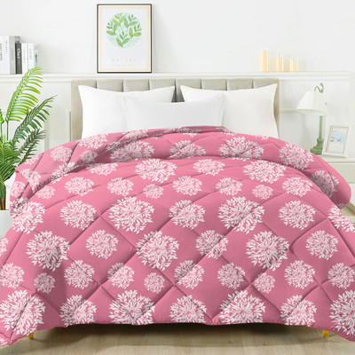 Floating Dreams Printed Single AC Blanket for  Heavy Winter(Microfiber, Pink)