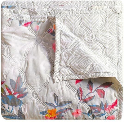 TOYAL TRADERS Solid Single Comforter for  Mild Winter(Cotton, Gray Design)