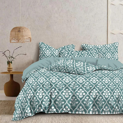 KWALITY DREAMS Printed King Comforter for  AC Room(Poly Cotton, Grey)