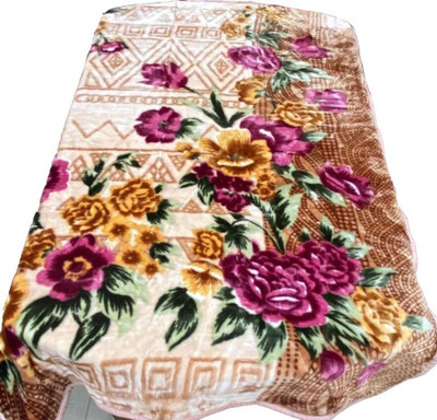 PAAVALI FASHIONS Printed Single Mink Blanket for  AC Room(Polyester, Multicolor)