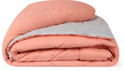 Livpure Smart Solid Double Comforter for  AC Room(Polyester, Warm Pink & Cloudy Grey)