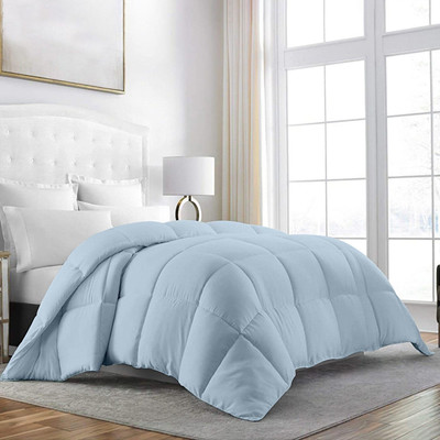 Razzai Solid Single Comforter for  AC Room(Microfiber, Sky Blue)