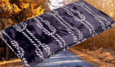 KIXTA Self Design Double AC Blanket for  AC Room(Microfiber, Grey)
