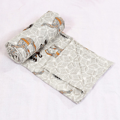 INDRA'S Printed Single Dohar for  AC Room(Cotton, Multicolor)