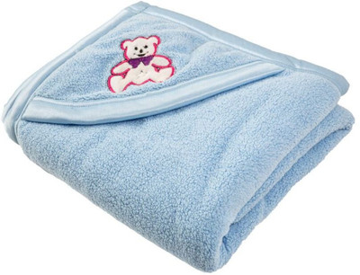 Aakriti Solid Single Crib Baby Blanket for  Heavy Winter(Polyester, Sky)