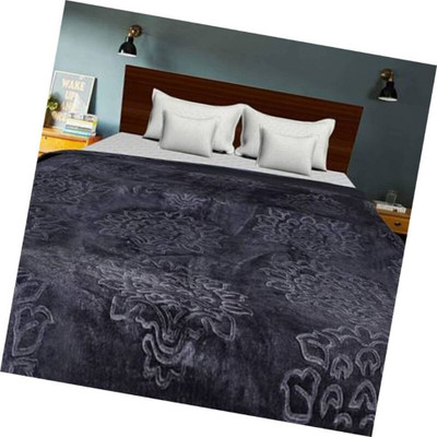 ACZO FEEL Abstract Double Mink Blanket for  Mild Winter(Microfiber, Grey)