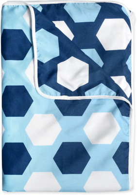 Divine Casa Printed Double Dohar for  AC Room(Microfiber, Sky Blue and Navy)