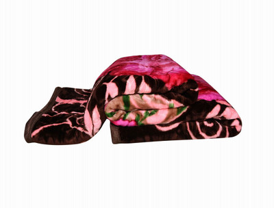 ACZO FEEL Floral Double Mink Blanket for  Heavy Winter(Microfiber, Multicolor)
