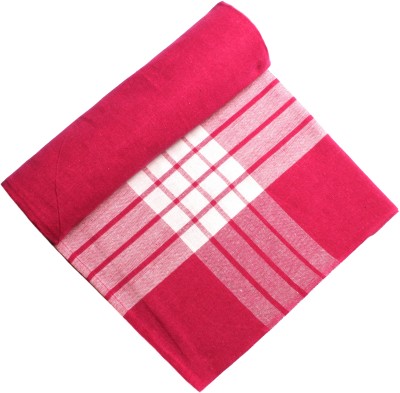 Sharan Elegance Checkered Single AC Blanket for  Mild Winter(Cotton, Pink)