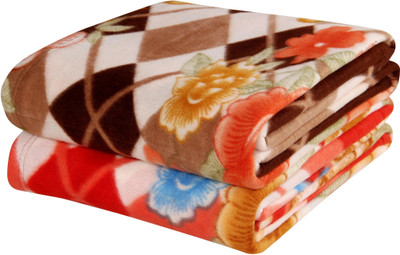 BSB HOME Printed Single Fleece Blanket for  Heavy Winter(Polyester, Multicolor)
