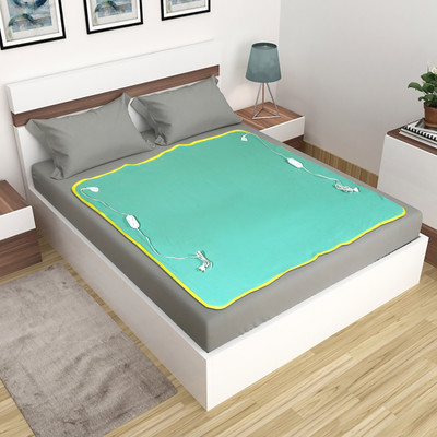LERV'S Collection Solid Double Electric Blanket for  Heavy Winter(Polyester, sea green)