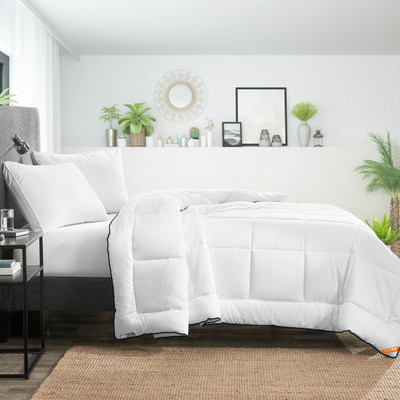 SGI Bedding Solid Single Comforter for  Mild Winter(Cotton, White)
