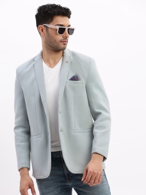 Showoff Solid Single Breasted Casual Men Blazer(Blue)