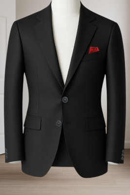RaeenMensWear Solid Single Breasted Casual, Festive, Festive & Wedding, Formal, Party, Wedding Men Blazer(Black)