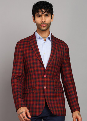Raymond Checkered Single Breasted Formal Men Blazer(Multicolor)