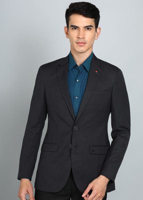 Raymond Self Design Single Breasted Formal Men Blazer(Grey)