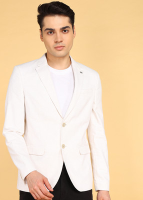 KILLER Checkered Single Breasted Casual Men Blazer(Beige)