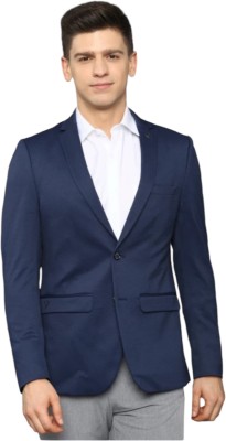 MAN BAZAR Solid Single Breasted Casual Men Blazer(Blue)