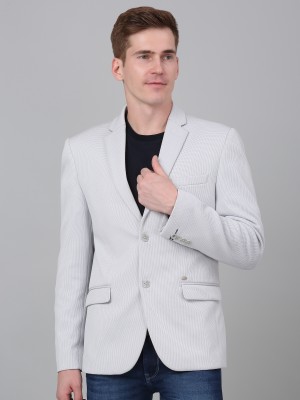 CANTABIL Self Design Single Breasted Casual Men Blazer(Grey)