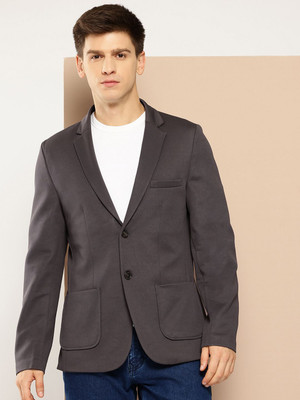 INVICTUS Solid Double Breasted Casual Men Blazer(Brown)
