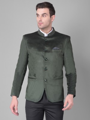 Canary London Solid Bandhgala Casual Men Blazer(Green)