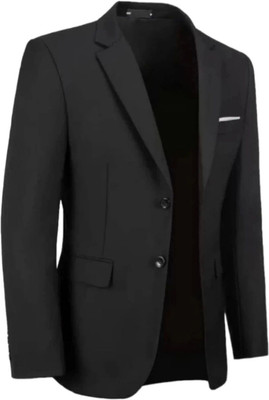 Men bazar Solid Single Breasted Party, Festive & Wedding, Formal Men Blazer(Black)