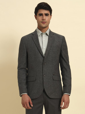 CANTABIL Solid Single Breasted Formal Men Blazer(Grey)