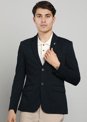 KILLER Self Design Single Breasted Casual Men Blazer(Blue)