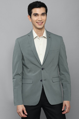 Allen Solly Solid Single Breasted Formal Men Blazer(Grey)