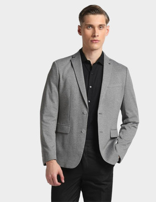 ARROW Self Design Single Breasted Formal Men Blazer(Grey)