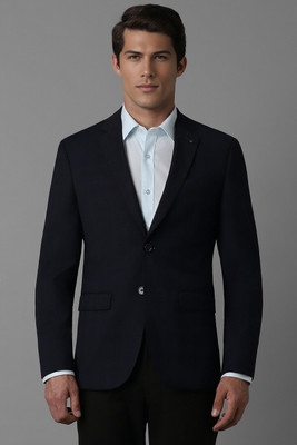 LOUIS PHILIPPE Striped Single Breasted Formal Men Blazer(Black)