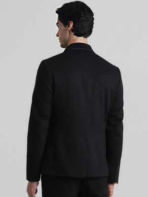 PERFECT PRODUCTIONS Solid Single Breasted Formal Men Blazer(Black)