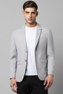 LOUIS PHILIPPE Solid Single Breasted Casual Men Blazer(Grey)