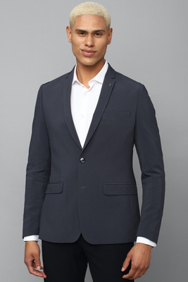 Allen Solly Solid Single Breasted Formal Men Blazer(Grey)