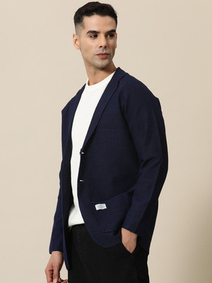 Mr Bowerbird Solid Single Breasted Casual Men Blazer(Blue)