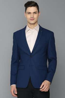 Allen Solly Solid Single Breasted Formal Men Blazer(Dark Blue)