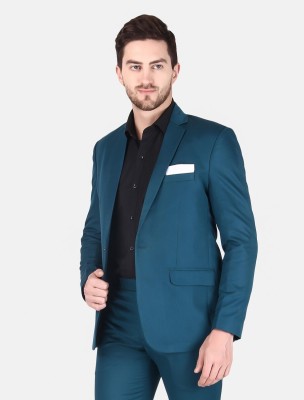 TRULYFEB Solid Single Breasted Casual, Festive, Festive & Wedding, Formal, Wedding, Party Men Blazer(Green)