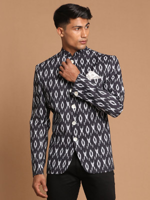 VASTRAMAY Printed Mandarin Festive Men Blazer(Multicolor)