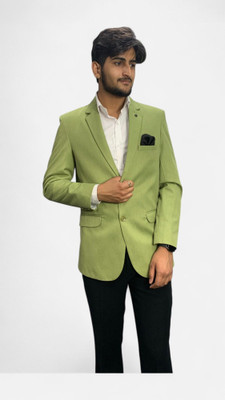 gargian master cut Solid Single Breasted Formal, Party Men Blazer(Green)