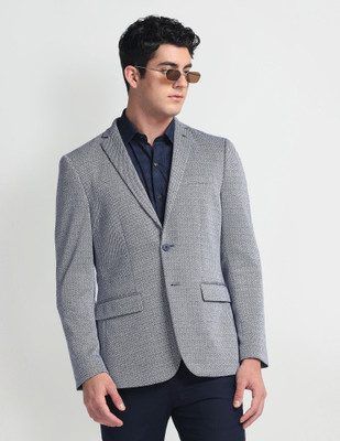 ARROW Woven Single Breasted Formal Men Blazer(Blue)