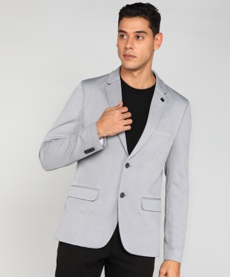 KILLER Self Design Single Breasted Casual Men Blazer(Grey)