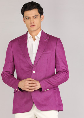 Raymond Solid Single Breasted Formal Men Blazer(Maroon)